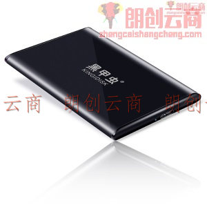 黑甲虫 (KINGIDISK) 1TB USB3.0 移动硬盘 SLIM系列 2.5英寸 子夜黑 9.5mm金属纤薄机身 抗震抗压 SLIM100