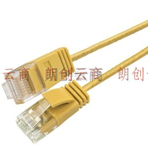 秋叶原（CHOSEAL）六类网络跳线电脑网线成品网线支持千兆网络线黄色 1.5米 QS5161YT1D5