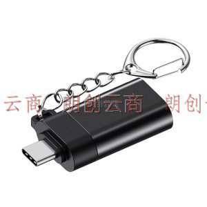 ESCASE Type-C转接头 USB3.0安卓手机接 OTG数据线 可读取U盾/硬盘/照相机/扫描仪等ES-M12曜石黑