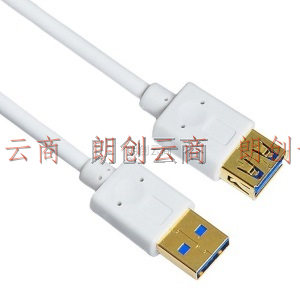 三堡（SANBAO） SU-A01 usb3.0 AM/AF镀金版白色 高速USB3.0延长线移动硬盘USB3.0数据线 1m