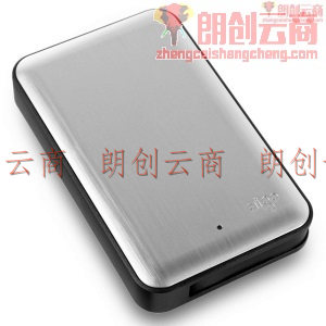 爱国者（aigo）2TB USB3.0 移动硬盘 HD808 灰色 机线一体 金属抗震防摔