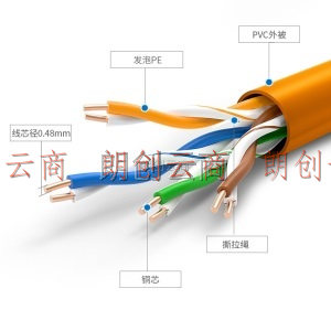 秋叶原（CHOSEAL）高速超五类网线 网络线连接线 带水晶头网络跳线 10米 QS5401CT10 颜色随机