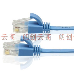 包尔星克 六类扁线双绞千兆网线电脑宽带网络连接线成品网线水蓝色5米 L6GB6050 匹配路由器