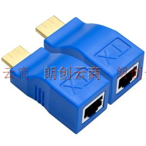礼嘉GC-HD45L 高清HDMI转RJ45网线延长器 网络信号放大器 双绞线单网线传输器 HDMI网线转换器30米 蓝色