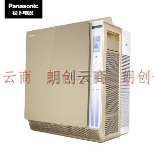 松下（Panasonic）除甲醛空气净化器家用 除细菌雾霾二手烟苯 纳米水离子PM2.5数显 F-136C7PX（金色）