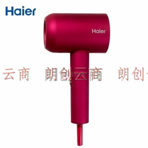 海尔（Haier）电吹风 大功率 吹风机 负离子吹风筒三档温度电风筒HC31-1622（玫红色）