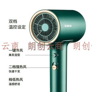 志高（CHIGO）电吹风机家用便携大功率负离子护发 学生宿舍吹风筒吹风机 ZG-DCF39（绿色）