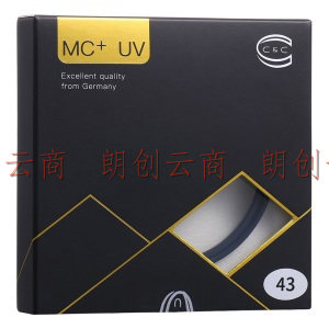 C&C MC UV镜43mm UV镜 mc uv保护镜 单反佳能 尼康 索尼 相机滤镜 滤光镜 超薄双面多层镀膜无暗角