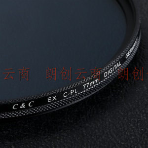 C&C偏振镜uv镜滤镜 EX C-PL 77mm 超薄、超级镀膜环形偏振镜CPL压暗天空 消除反光