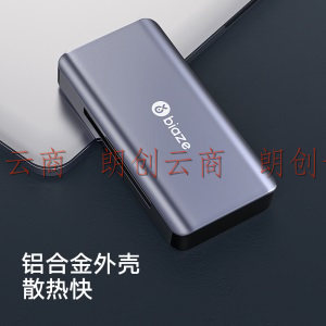 毕亚兹 多功能合一读卡器USB3.0高速 支持SD/TF/CF相机行车记录仪监控内存卡手机存储卡 多卡单读 A20灰 0.5m