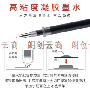 金万年 替芯半针中性 学生办公会议水笔教师批改签字笔笔芯 RS-07系列0.5mm-红色 20支装K-5068-003