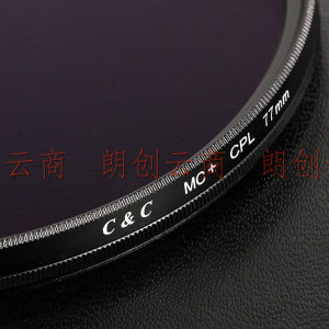 C&C 单反偏振镜 uv镜 偏光镜 MC CPL 77mm 双面多层镀膜滤镜 增加饱和度 消除反光 风光摄影 相机滤镜