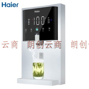 海尔(Haier)家用净水器无桶双出水直饮纯水机HRO400-5(A)+管线机HG201-R壁挂式速热饮水机 净饮水套装