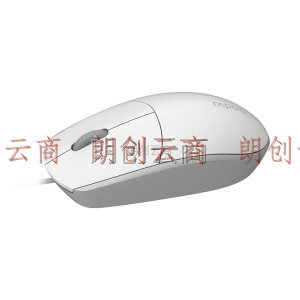 雷柏（Rapoo） N1200S 有线鼠标 办公鼠标 对称鼠标 笔记本鼠标 电脑鼠标 台式机鼠标 白色