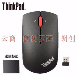 ThinkPad小黑红点无线鼠标 联想笔记本电脑办公蓝光鼠标 0B47166/4Y51B21850无线（石墨黑）