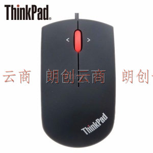 联想ThinkPad有线USB鼠标 笔记本电脑办公鼠标 0B47151（蓝光磨砂黑）