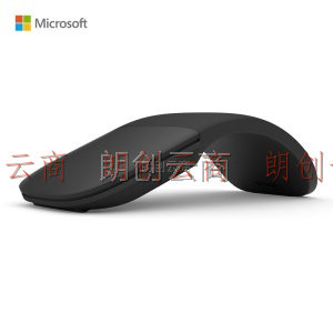 微软 (Microsoft) Arc 鼠标 典雅黑  弯折设计 轻薄便携 全滚动平面 蓝影技术 蓝牙鼠标 人体工学 办公鼠标