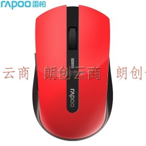雷柏（Rapoo） 7200M 鼠标 无线蓝牙鼠标 办公鼠标 静音鼠标 便携鼠标 人体工程学 笔记本鼠标 红色