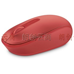 微软 (Microsoft) 无线便携鼠标1850 火焰红  无线2.4GHz Nano接收器 轻巧便携 多色可选 办公对称鼠标