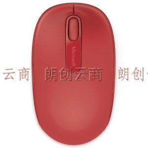 微软 (Microsoft) 无线便携鼠标1850 火焰红  无线2.4GHz Nano接收器 轻巧便携 多色可选 办公对称鼠标