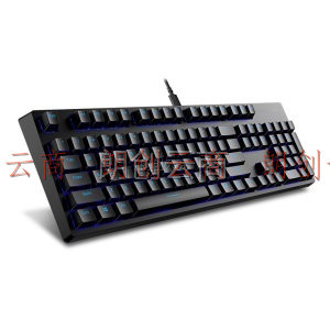 雷柏（Rapoo） V808 机械键盘 有线键盘 游戏键盘 104键单光键盘 原厂Cherry轴 吃鸡键盘 黑色 樱桃红轴
