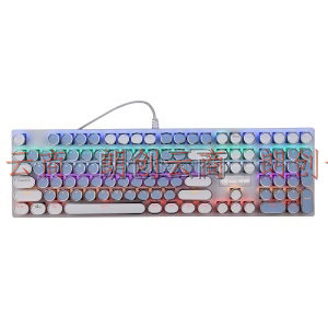 魔炼者 1505 (MK5) 个性双色拼接机械键盘 有线键盘 游戏键盘 108键背光键盘 电脑键盘 笔记本键盘  青轴