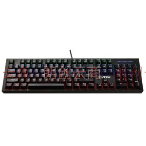 微星（MSI）GK50Z 机械键盘 茶轴 RGB光效 有线 游戏电竞办公键盘 104键 吃鸡键盘 黑色