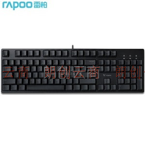 雷柏（Rapoo） V860 机械键盘 有线键盘 游戏键盘 104键 原厂Cherry轴 吃鸡键盘 黑色 樱桃茶轴