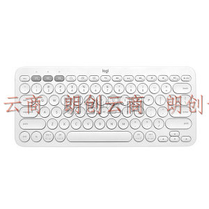 罗技（Logitech）K380多设备蓝牙键盘 超薄便携办公键盘 安卓苹果电脑手机平板iPad键盘 芍白