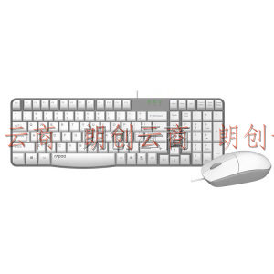 雷柏（Rapoo） X100S 键鼠套装 有线键鼠套装 办公键盘鼠标套装 防泼溅 电脑键盘 笔记本键盘 白色