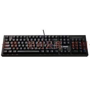 微星（MSI）GK50Z 机械键盘 青轴 RGB光效 有线 游戏电竞办公键盘 104键 吃鸡键盘 黑色