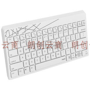 雷柏（Rapoo） K800 无线键盘 办公键盘 紧凑便携键盘 78键 防溅洒设计 笔记本键盘 电脑键盘 白色