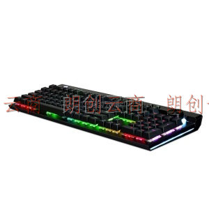 黑爵（AJAZZ）AK45光魔合金机械键盘 RGB背光 双模旋钮 磁吸手托 游戏 办公 电脑 吃鸡键盘 黑色黑轴