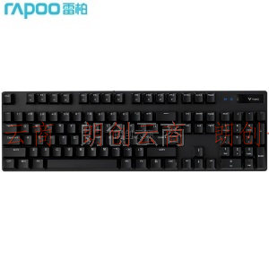 雷柏（Rapoo） V500PRO无线版 机械键盘 无线键盘 办公键盘 104键 笔记本键盘 电脑键盘 黑色 茶轴