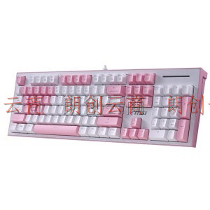 微星（MSI）GK50Z PIXEL 白嘟嘟 机械键盘 青轴 RGB光效 白色背光 有线 游戏电竞办公键盘 104键 吃鸡键盘