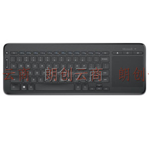 微软 (Microsoft) 无线多媒体键盘 黑色  无线带USB收发器 AES加密 多点触控板 自定义热键 防泼溅 办公键盘