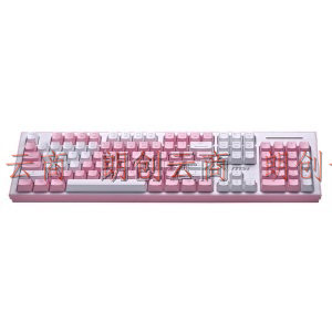 微星（MSI）GK50Z PIXEL 粉嘟嘟 机械键盘 红轴 RGB光效 白色背光 有线 游戏电竞办公笔记本适用键盘 104键