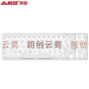 黑爵（AJAZZ）K680T有线蓝牙双模机械键盘 办公键盘 白光 68键 便携 多设备 苹果mac 白色 青轴