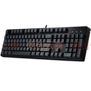 雷柏（Rapoo） V860 机械键盘 有线键盘 游戏键盘 104键 原厂Cherry轴 吃鸡键盘 黑色 樱桃茶轴