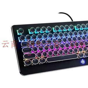 魔炼者 MK9  机械键盘 有线键盘 游戏键盘 蒸汽朋克108键背光键盘 电脑键盘 笔记本键盘 黑色 青轴