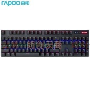 雷柏（Rapoo） V500PRO多模版 机械键盘 无线蓝牙键盘 有线键盘 104键 无线2.4G/蓝牙3.0/蓝牙5.0/有线 黑轴