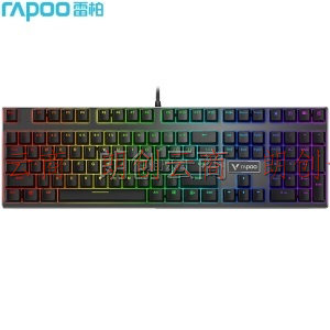 雷柏（Rapoo） V700RGB合金版 机械键盘 有线键盘 游戏键盘 108键RGB背光键盘 可编程键盘 吃鸡键盘 青轴