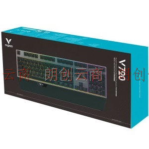 雷柏（Rapoo） V720 机械键盘 有线键盘 游戏键盘 108键RGB背光键盘 可编程键盘 吃鸡键盘 茶轴