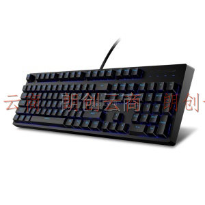 雷柏（Rapoo） V808 机械键盘 有线键盘 游戏键盘 104键单光键盘 原厂Cherry轴 吃鸡键盘 黑色 樱桃红轴