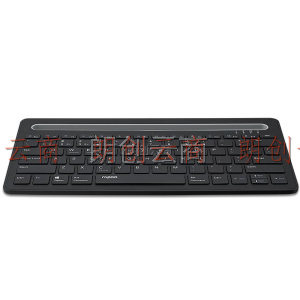 雷柏（Rapoo） XK100 键盘 无线蓝牙键盘 办公键盘 超薄键盘 便携 笔记本键盘 平板键盘 充电键盘 黑色