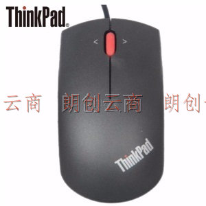 联想ThinkPad有线USB鼠标 笔记本电脑办公鼠标 0B47156（蓝光石墨黑）