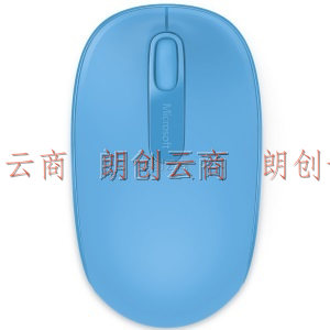 微软 (Microsoft) 无线便携鼠标1850 天青蓝  无线2.4GHz Nano接收器 轻巧便携 多色可选 办公对称鼠标