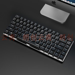 黑爵（AJAZZ）极客AK33 全背光版机械键盘 青轴黑色 白光 82键 游戏 办公 电脑 笔记本键盘