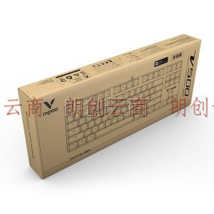 雷柏（Rapoo） V500合金版 机械键盘 有线键盘 游戏键盘 87键 吃鸡键盘 电脑键盘 笔记本键盘 黑色 茶轴