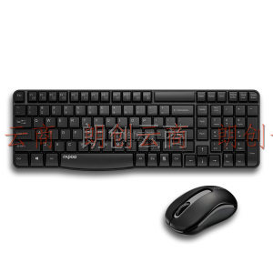 雷柏（Rapoo） X1800S 键鼠套装 无线键鼠套装 办公键盘鼠标套装 防泼溅 电脑键盘 鼠标键盘 黑色